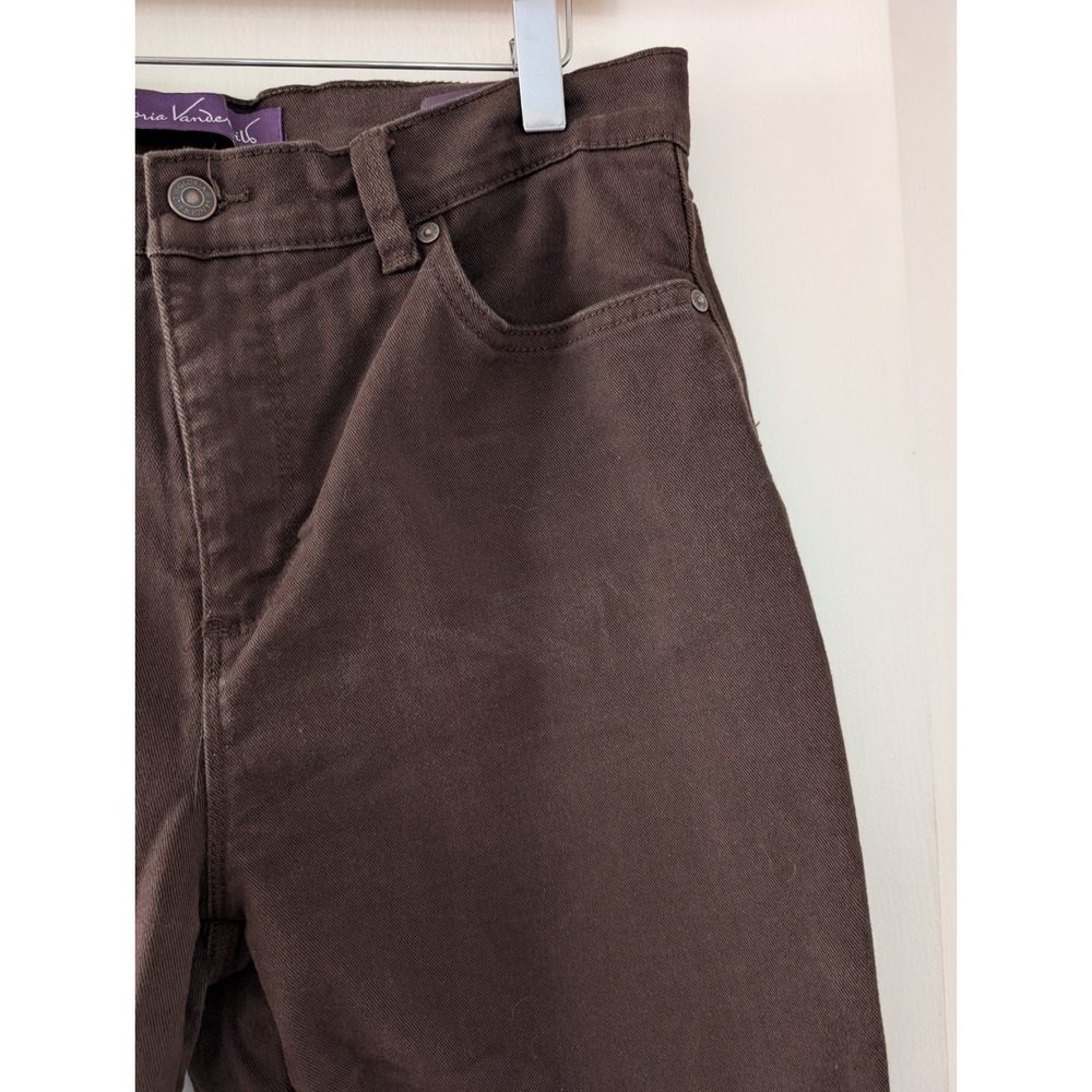 Gloria Vanderbilt Amanda Jeans Womens 10 Brown High Rise Tapered Stretch Denim - Picture 6 of 9